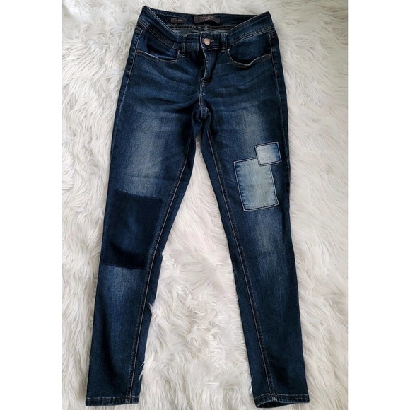 The Limited Skinny Regular Jeans Woman's Size 6R Patchwork denim Jeans Stretch - Picture 4 of 11